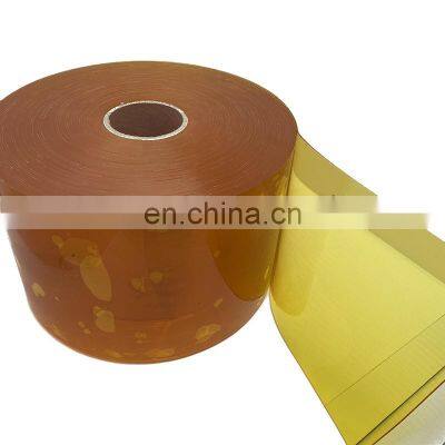 Wholesale Economic 2mm Pvc Roll High Standard Transparent yellow PVC Sheet Strip Curtain Rolls