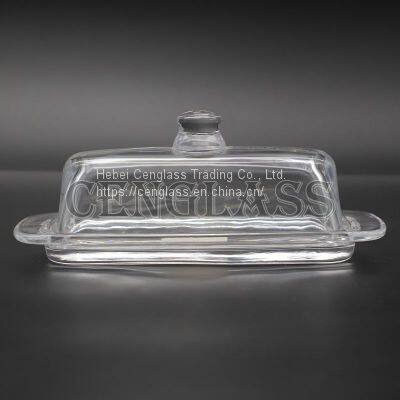 Glass Tableware Clear Glass Butter Dish Wholesale Butter Dish Wholesale Square Glass Butter Dish With Lid
