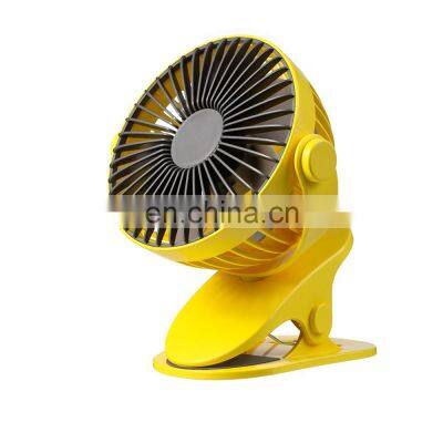 Amazon Hot selling Flexible Adjustment 360 degree Rechargeable Clip and Desktop mini Fan with Inner Battery 1200 mAh