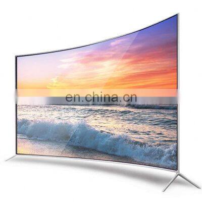 Plastic Base Frame Uhd 4K Curved Television 55