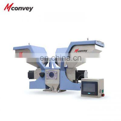New design PLC controller plastic Color trays bottles recycling flakes feeding dosing machine for Injection and Extrusion