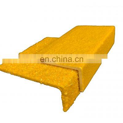Fiberglass Stair Treads Anti-Slip FRP GRP Yellow Step Covers FRP Stair Nosing