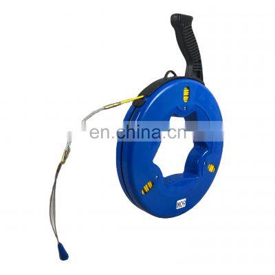 3mm x 30m Fiberglass Fish Tape Push Pull Line Duct Rod Wire Cable Reel Rodder Running Rod Conduit Wire Storage Box