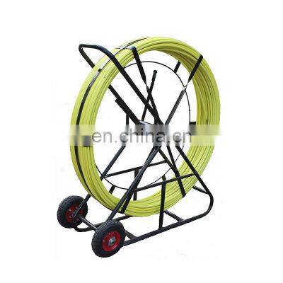 11*300m Yellow Fiberglass Duct Rodder Push Duct Rod Snake for fiber optic equipment