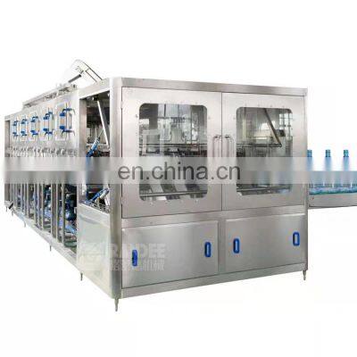 QGF-600 5 gallon bottle bucket washing filling capping labeling machine 20 liter barrel water bottling line