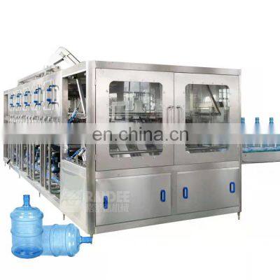 600BPH Capacity Automatic 5 Gallon Big Bottle Water Bottling Machine Plant