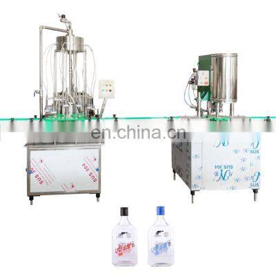 Automatic wine bottle filling bottling and capping machine line plant