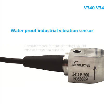 V341/V340VT Water proof industrial vibration sensor,Integrated side exit cable vibration & temperatur sensor