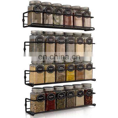Metal Linear Simple Hanging Spice Rack Spice Rack Organizer Wall Mounted Storage Rack Hanging Shelf