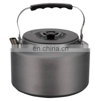 Camping Kettle 2.2L/1.6L Aluminum Alloy Open Campfire Coffee Tea Pot Fast Heating Outdoor Gear for Boiling Water