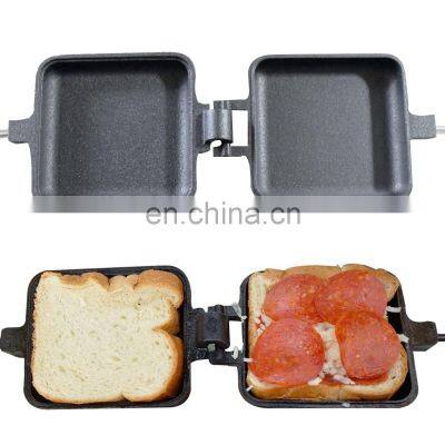Cast Iron Camp Campfire Pie Sandwich Maker Camp Grill Cooker With 22