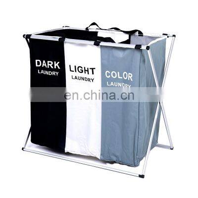 Foldable Large Cotton Woven Rope Multifunction Storage Laundry Basket Bag If Lid 40x50cm