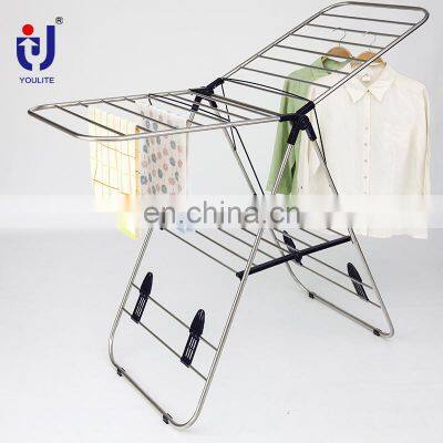 Industrial storage foldable clothes hang drying rack