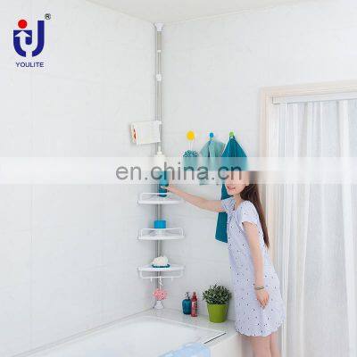 Popular bathroom corner wall mounted 4 tier tower shelves