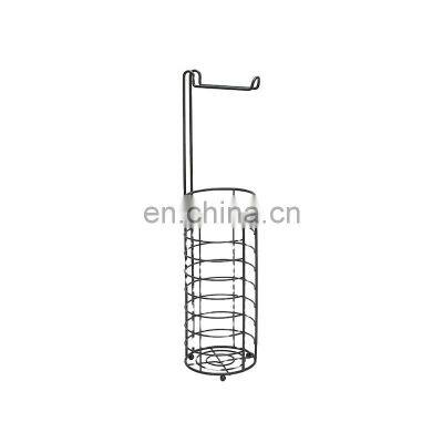 Bathroom Storage Iron Wire Rack Toilet Roll Holder Powder Coating Chrome