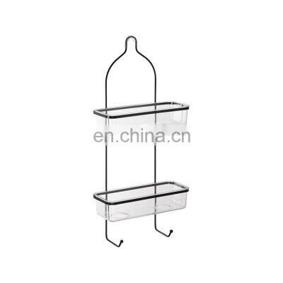 2 tier chromed wire shower caddy hanging bathroom shampoo shelf PS storage holder