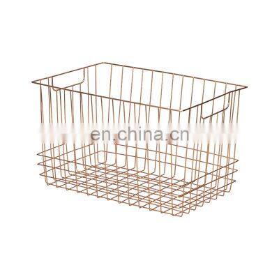 Eco-Friendly multi function Metal Iron Wire Laundry Fruit Vegetable Storage Stackable Basket