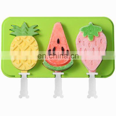 Creative DIY fruit shape homemade ice cream baking mold Popsicle silicone model Home silicone ice cream mold