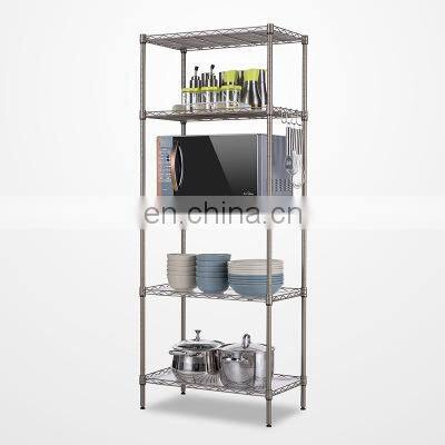 Internet's Best 5-Tier wire shelving Flat black heavy duty shelf Wide adjustable rack Unit Kitchen Storage rack