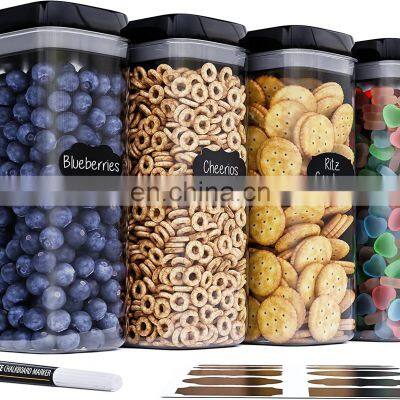 4PC Set Kitchen Organization Canister Cereal Snack Transparent Pantry organization set Airtight Storage Container