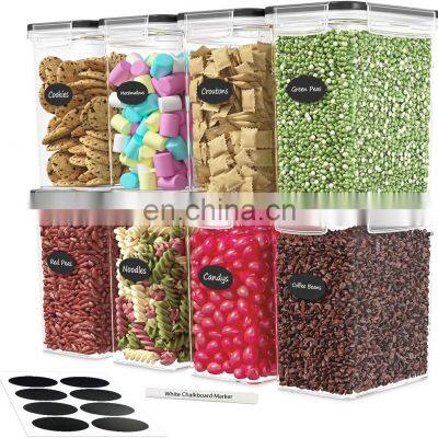 KITCHEN Airtight Food Storage Container Set 8 Pieces 1.4L Plastic BPA Free Kitchen Pantry Storage Containers