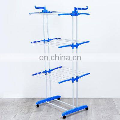 Foldable houseware stainless steel clothes coats towels shirts scarves electric clothes foldable drying rack