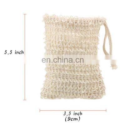 Shower Double Layer Bubble Foam Natural Sisal Soap Bags Soap Exfoliating Bags Soap Mesh Bag