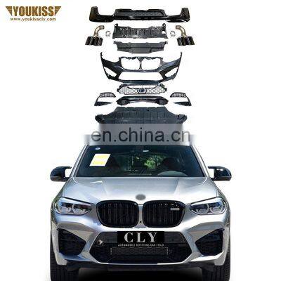 Genuine Car Bumpers For BMW X3 G01 Facelift X3M Front Car Bumpers Grille Rear Diffuser Rear Lip Exhaust Pipe Tips Body kits