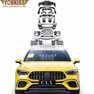 New Arrival Auto Parts U kiss Body Kits For Benz W118 CLA Modified CLA45 Amg Car Bumper Grille Wheel Arch Rear Diffuser With Tip