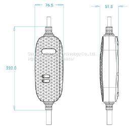 32A Adjustable Portable EV Charger Type 2 With CE Plug Electric Vehicle Car Charger
