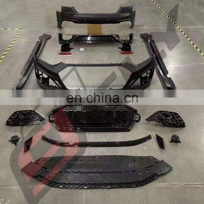 New Arrival 20-22 RS5 Style PP Car Bumpers For Audi A5 Upgrade RS5 Front Bumper Grille Flog Lamp Grille Side Skirt Rear Diffuser