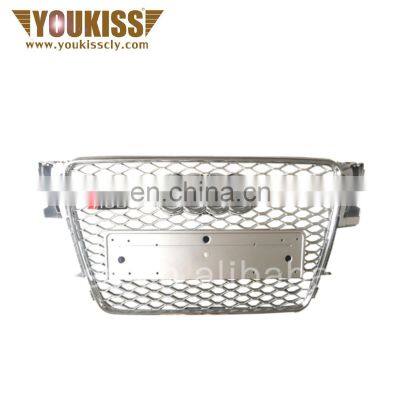 High quality parts ABS silver black grille Front Bumper Grille for Audi A5 to RS5 Chrome Grille