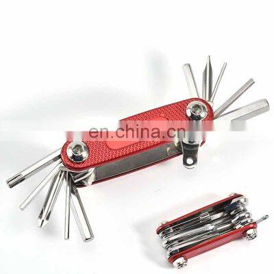 Multifunction 9 In1 Bicycle Repairing Set Bike Bike Repair Tool Kit Wrench Screwdriver Chain Hex Spoke Mountain Cycling Tools