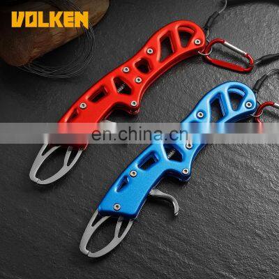 Outdoor Activities Large Fish Catcher Clamp Stainless Steel Fish Control Tool with a Drop Line Portable Fishing Tool