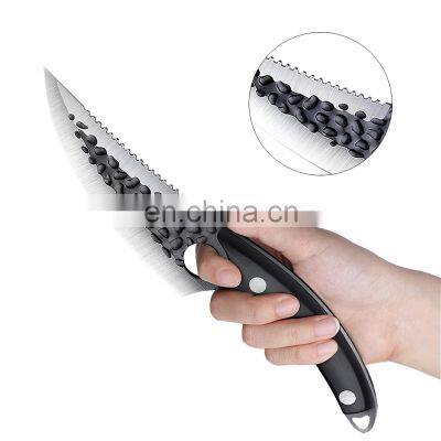 Forged Hammer Pattern Viking stainless steel hand-made forged hammered Boning knife outdoor fish-killing knife butcher knife set