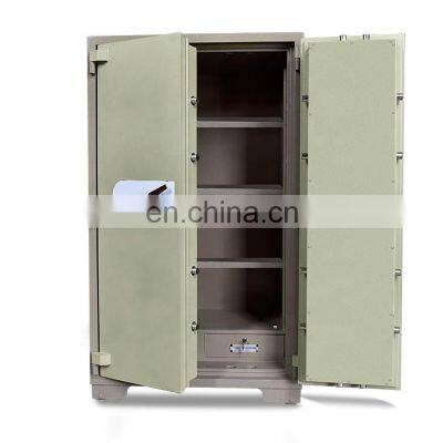 Customize large strong security metal home money fireproof double door safe with double key lock