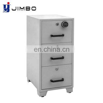 JIMBO customized white steel 3 flat metal mobile filing cabinet with drawer