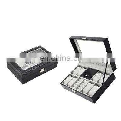 CY-WB1710 8 Slots Leather Watch Organizer Supplier,Glass And Watch Organizer,Drawer Watch Organizer