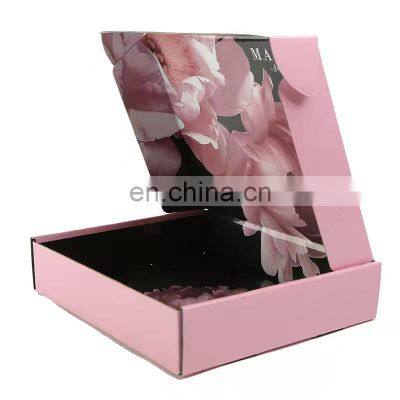 Professional manufacturer customized logo corrugated board packaging custom pink box shipping mailer boxes for dress