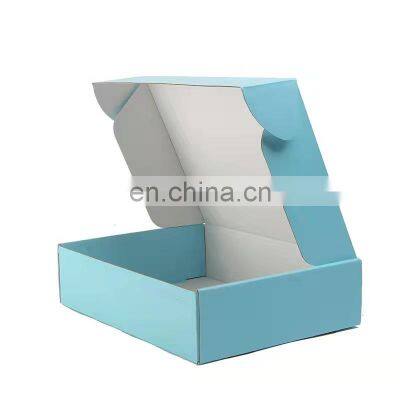 blue custom logo gift box corrugated box shipping box