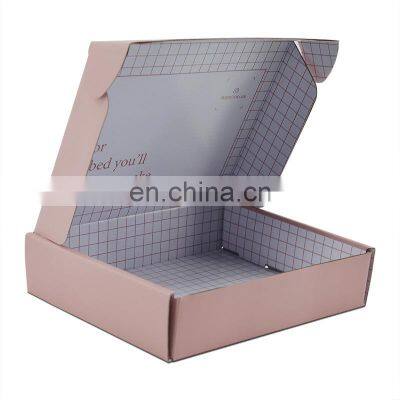 Eco Custom Color Printing Friendly Pink Boxes Corrugated Carton Paper Packaging Shipping Box