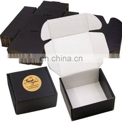 Eco Friendly Custom Logo Durable Clothing Shoes Cosmetic Paper Mailer Box Cardboard Black and Gold Box Packaging