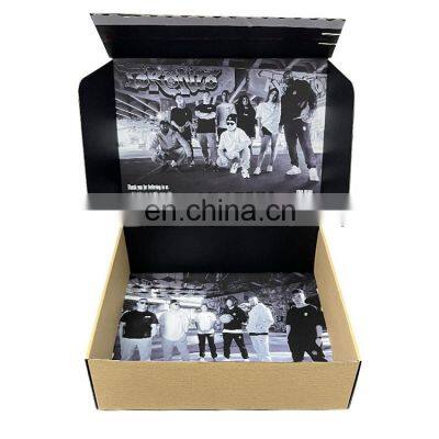 Custom Logo Eco Friendly Postal Cardboard Paper Self Tear Corrugated Shipping Mailer Box Zipper Packaging Box