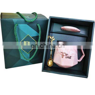 Wholesale unique corrugated Tea set gift paper box Custom cardboard tea sets Coffee cup mug packaging box