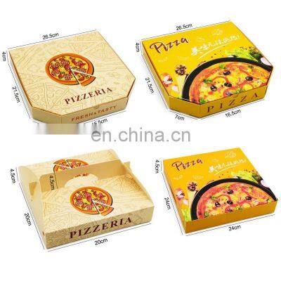 Wholesale Pizza Box Package Carton Supplier Custom Logo Design Printed Packing Bulk Cheap Rectangle Custom Cajas Para Pizza Box