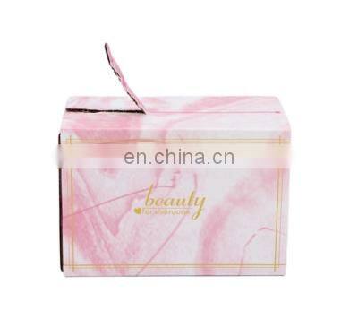 Self Stick Zipper Packaging Pink Corrugated Mailer Delivery Carton Box For Gift Mailing Business Sturdy Cardboard Shipping Boxes
