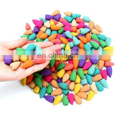 60pcs Burner Incense Backflow Incense Buddha Rose Mint Natural Sandalwood Tea Cone Incense for Burner Anti-odour