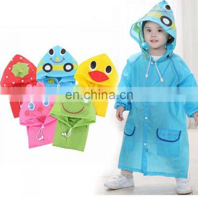 Cute Kids Raincoat Cartoon Animal Waterproof Kids Raincoat For children Rain Coat