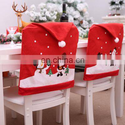 New Year 2023 Santa Claus Hat Chair Cover 2022 Christmas Decorations for Home Table Christmas Ornaments Navidad Noel Xmas Gifts