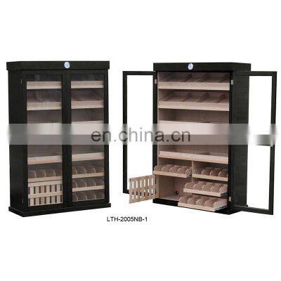 Humidity Large 4000 - 5000ct Customized mahogany Spanish Solid Cedar Wood Cigar Humidor two door cigar cabinet